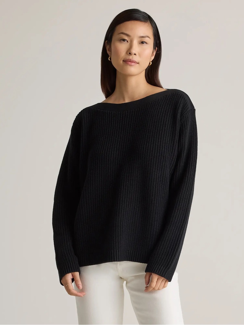 100% Organic Cotton Fisherman Boatneck Sweater
